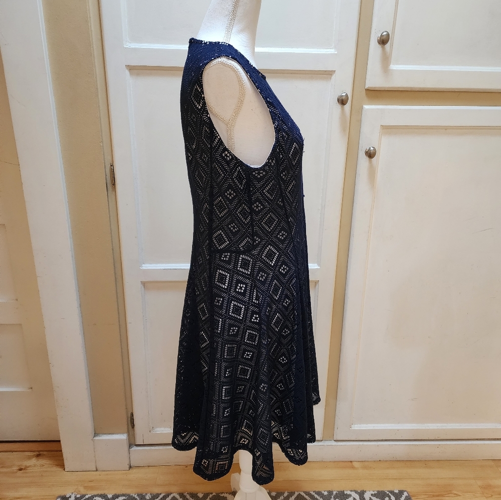 New York & Company Printed Color Block Wrap Dress - Picture 10 of 14